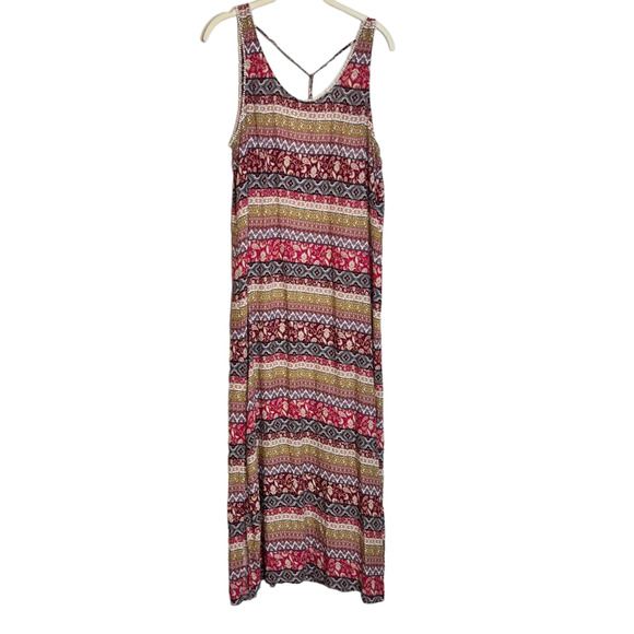 Forever 21 Womens Maxi Dress Size Medium Sleeveless Multicolor Mixed Print - Picture 1 of 6